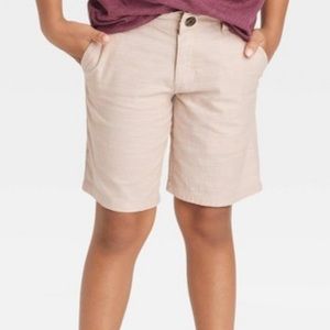 Boys Flat Front Above The Knee Chambray Shorts
